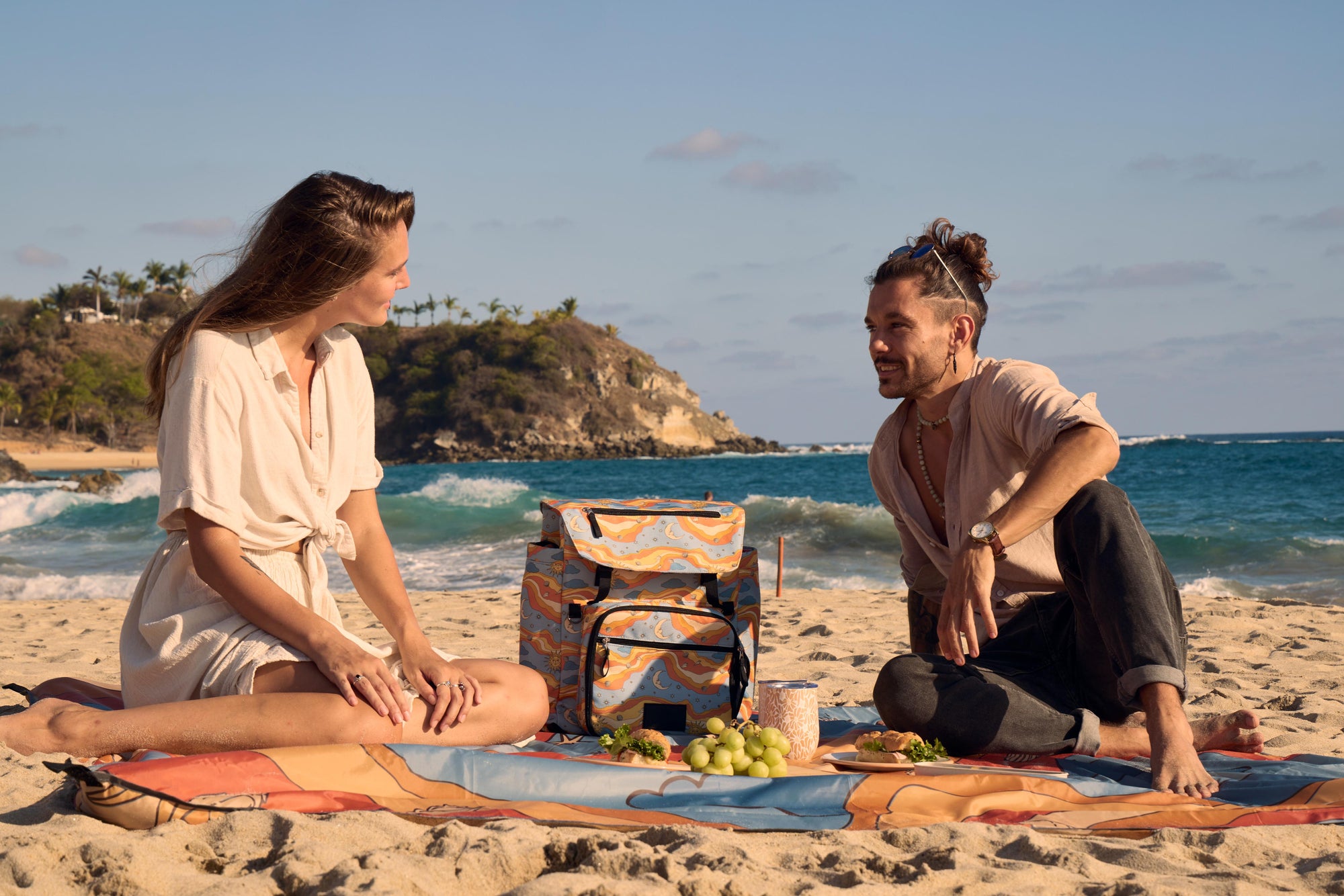 Luxe Picnic Backpack in Starry Seas