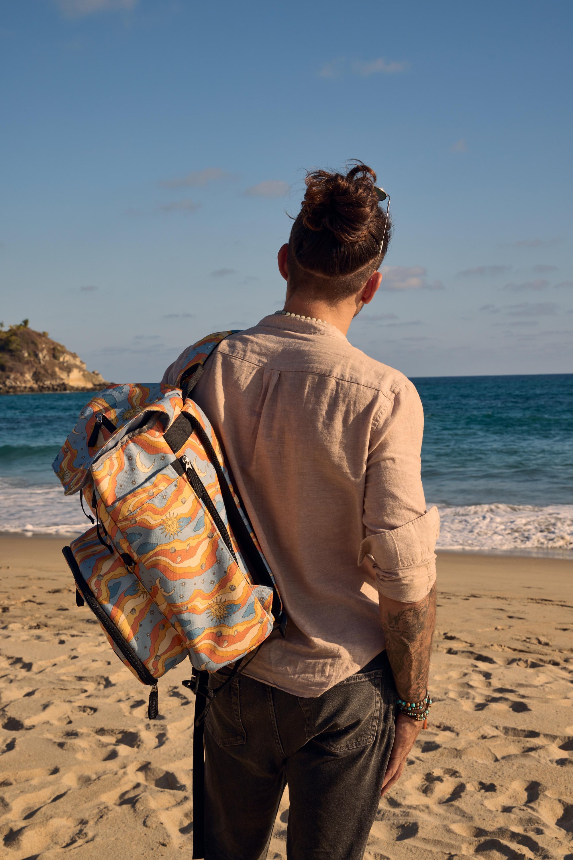 Luxe Picnic Backpack in Starry Seas